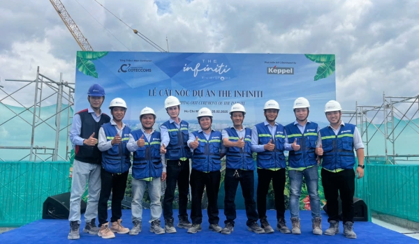 HHOUSE  - COTECCONS CÙNG CHỦ ĐẦU TƯ KEPPEL LAND CẤT NÓC PHÂN KHU THE INFINITI-DỰ ÁN RIVIERA POINT 